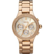 Dkny Women's Goldtone Mother Of Pearl Dial Watch