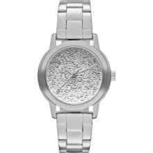 DKNY Women's NY8715 Silver Stainless-Steel Quartz Watch with Silver Dial