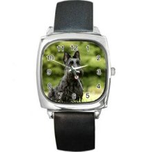 Dog Square Metal Watch 39