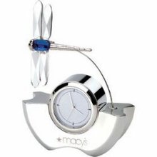 Dragon fly silver quartz clock with blue crystal ($20.24 @ 12 min)