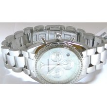 Emporio Armani Sportivo Chronograph Women's watch #AR5959 MOP Dial Crystal Bezel