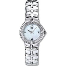 Esq By Movado Woman's Stainless Steel Mother-of-pearl Diamond Watch 07101113