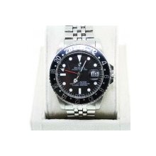 Estate Rolex GMT-Master 1675 Black Bezel Jubilee Bracelet Gents Watch