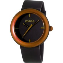 Eviga Cirkle Men's Watch in Black with Brown Bezel