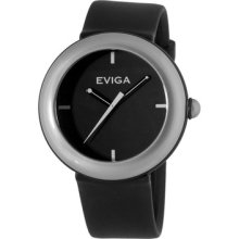 Eviga Cirkle Men's Watch in Black with Silver Bezel