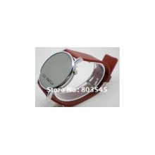 exquisite appearance digital led mirror watch with soft rubber materia