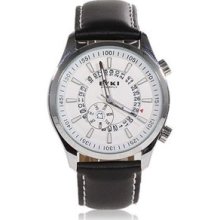 Eyki Overfly Men's Watch Japan Movement Quartz Model Wt453 White W/ Box