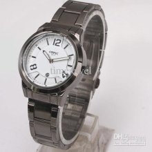 Famous Design Men White Face Date Black Paint Stainless Steel Quartz