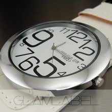 Fashion Elegant Quartz Hours Analog White Leather Women Lady Wrist Watch Wc055