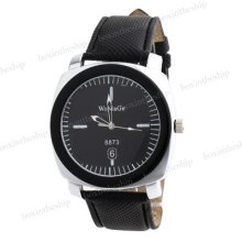 Fashion Men Women Leather Band Analog Quartz Casual Wrist Watch 2