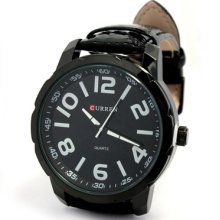 Fashion Unisex Dial Quartz Clock Hours Hand Sports Mens Wrist Watch White Gift
