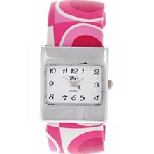 Feminine Bracelet Wrist Watch Metal Watch Dots Decoration