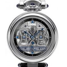 Fleurier 44 Butterfly Tourbillon Amadeo (WG / Baguette Diamonds / Leather)