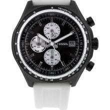 Fossil CH2778 Silicone Analog with Black Dial Men's Watch