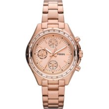 Fossil CH2826 Chronograph Rose Gold Tone Stainless Steel Case and