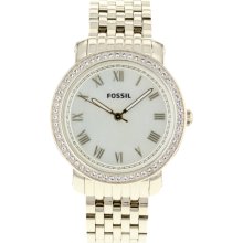 Fossil Es3112 Emma Stainless Steel Analog Mother-of-pearl Dial Watch