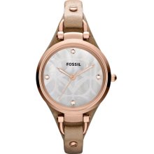 Fossil Georgia Tan Leather Women's Watch ES3151