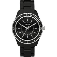 Fossil Ladies Stella Black Top Ring Watch