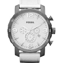 Fossil Nate Chronograph Leather Mens Watch JR1423