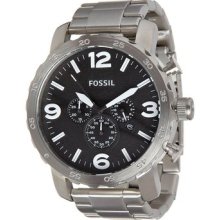 Fossil Nate Chronograph Stainless Steel Bracelet Men's Watch Jr1353