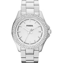 Fossil Round Crystal Bezel Bracelet Watch, 36mm