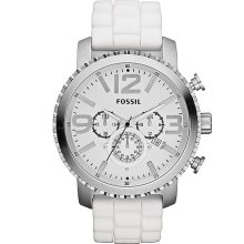 Fossil Silicone Watch in White