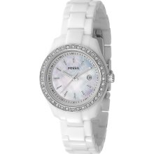 Fossil Stella Skinny White Glitz Ladies Watch Es2437