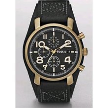 Fossil Vintaged Bronze Chronograph Black Dial Men's watch #DE5008