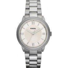 Fossil Watches Women's Sydney Beige Dial Stainless Steel Stainless Ste