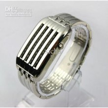 Freeshipping New 44 Led Stainless Steel Digital Wrist Watch For Men