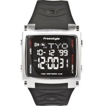 Freestyle Mens Lopex III Stainless Watch - Black Rubber Strap - Black Dial - FS81321