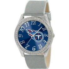 Game Time Gray Nfl-Gli-Ten Women'S Nfl-Gli-Ten Glitz Classic Analog Tennessee Titans Watch