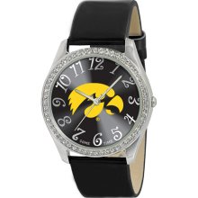 Game Time Women's NCAA University of Iowa Hawkeyes Glitz Watch, Silver