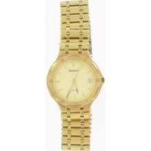 Geneva Gold Tone Yellow Dial Watch