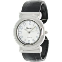 Geneva Platinum Women's 6796.Black Black Ceramic Quartz Watch wit ...