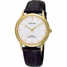 Gents Pulsar Gold Plated 50m Watch Prs590x1