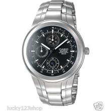 Genuine Casio Watch Edifice Black Ef-305d-1a Steel