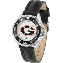 Georgia Bulldogs Competitor Ladies Watch with Leather Band