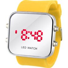 Girls Adjustable Yellow Band Led Digital Sport Watch