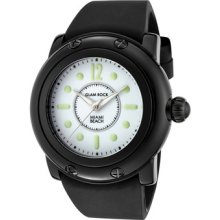 Glam Rock Watch Gr25024 Women's Miami Beach White Dial Black Silicone