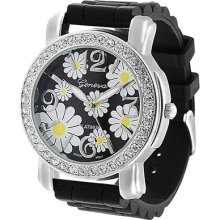 Gp By Brinley Co. Women's Rhinestone Silicone Watch