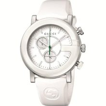 Gucci Chrono White Matte Painted Dial Women's Watch - YA101346