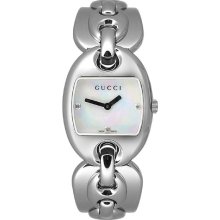 Gucci Ladies Stainless Steel With Mother Of Pearl Dial YA121504