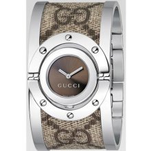 Gucci Twirl Steel/Fabric Ladies Watch YA112425