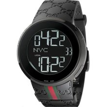 Gucci Watches Men's I Gucci Black G-Logo Strap Digital Digital and An