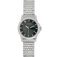 Gucci Watches Women's Timeless Stainless Steel Black Dial YA126502