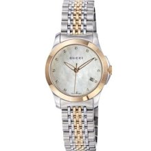 Gucci Women's Timeless Swiss Made Quartz Two-tone Stainless Steel Bracelet Watch