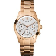 Guess Lady Contemporary Chronograph Rose Gold Multifunction U13578l5 13578l5