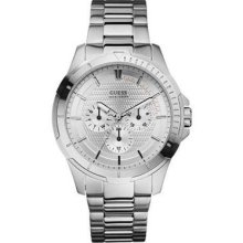 Guess Multifunction Ss Stainless Steel Mens Bracelet Watch U11639g1 Date Day