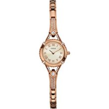 GUESS Rose Gold Women's Feminine Rose Gold Tone Bracelet Watch